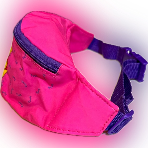 VTG Y2K WINNIE THE POOH FANNY PACK BELT SLING BAG PURSE DISNEY HUNNY 8”x4.5”x3” - Picture 2 of 12